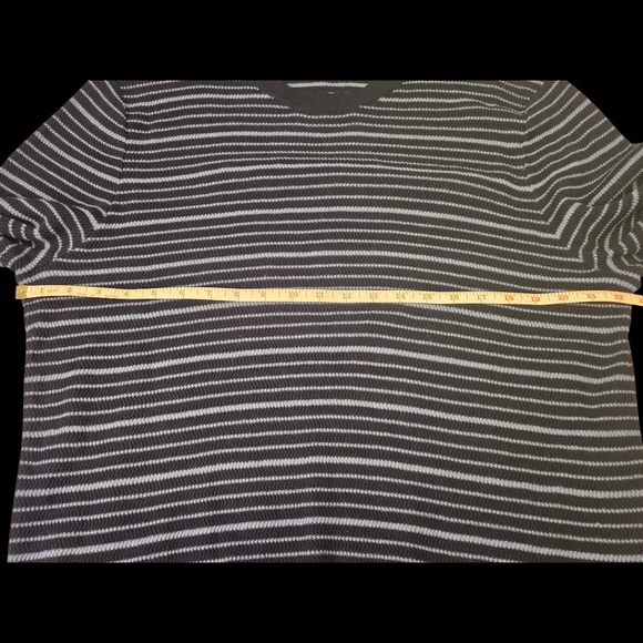 Jos A. Bank Mens Sweater Tailored Fit XL Striped Blue Crew Neck   100% Cotton - Picture 4 of 6